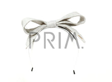 Load image into Gallery viewer, LINEN LOOK WIRE BOW HEADBAND