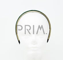 Load image into Gallery viewer, VELVET WITH METALLIC TRIM COVERED HEADBAND