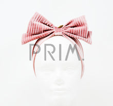 Load image into Gallery viewer, VELVET RIBBED BOW BABY HEADBAND