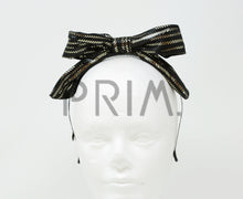 Load image into Gallery viewer, METALLIC SUEDE WIRE BOW HEADBAND
