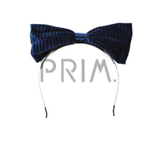 Load image into Gallery viewer, VELVET RIBBED BOW HEADBAND