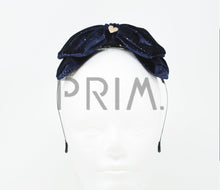 Load image into Gallery viewer, VELOUR BOW WITH SPARKLE HEADBAND