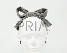 Load image into Gallery viewer, METALLIC SUEDE WIRE BOW HEADBAND