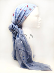 LONG SCARF WITH FLORAL EMBROIDERY