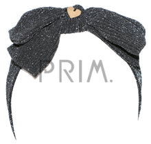 Load image into Gallery viewer, RIBBED SPARKLE BOW HEADWRAP