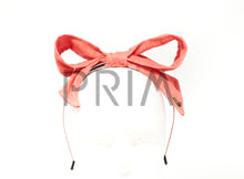 Load image into Gallery viewer, LINEN LOOK WIRE BOW HEADBAND