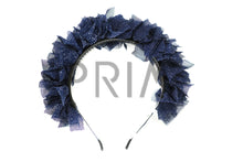Load image into Gallery viewer, METALLIC MESH RUFFLE HEADBAND