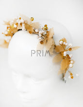 Load image into Gallery viewer, BEADED BUTTERFLY WREATH HEADBAND