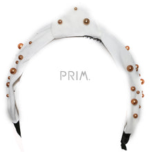 Load image into Gallery viewer, VELVET KNOT PEARLS HEADBAND