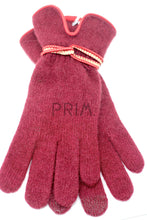 Load image into Gallery viewer, ANGORA KNITTED LEATHER RIBBON GLOVE