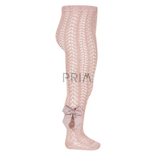 Load image into Gallery viewer, CONDOR CROCHET TIGHTS GROSGRAIN BOW