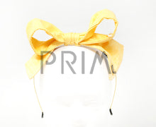 Load image into Gallery viewer, LINEN LOOK WIRE BOW HEADBAND