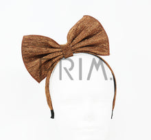 Load image into Gallery viewer, RIBBED SHIMMER BOW HEADBAND