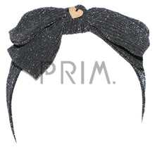 Load image into Gallery viewer, RIBBED SPARKLE BOW HEADWRAP