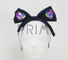 Load image into Gallery viewer, TWO WAY SEQUIN HEART BOW HEADBAND