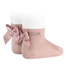 Load image into Gallery viewer, MOSS STITCH SOCK WITH BOW