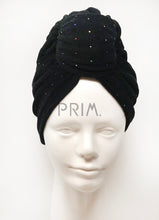 Load image into Gallery viewer, TERRY TURBAN WITH STUDS