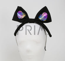 Load image into Gallery viewer, TWO WAY SEQUIN HEART BOW HEADBAND