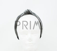 Load image into Gallery viewer, VELVET WITH METALLIC TRIM KNOT HEADBAND