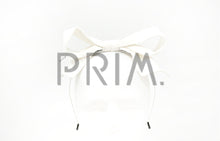 Load image into Gallery viewer, LINEN LOOK WIRE BOW HEADBAND