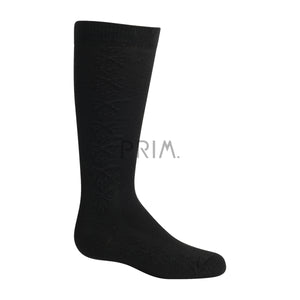 ZUBII TEXTURED HEART/BOW KNEE SOCK