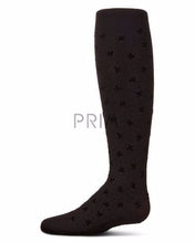 Load image into Gallery viewer, MEMOI MINI BOW FLOCKED OPAQUE TIGHTS
