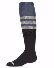 Load image into Gallery viewer, MEMOI TWO TONE STRIP KNEE SOCK
