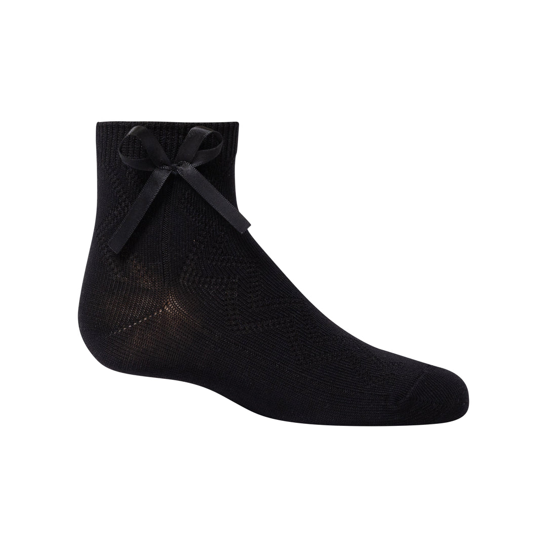 anklet zig zag modal textured bow