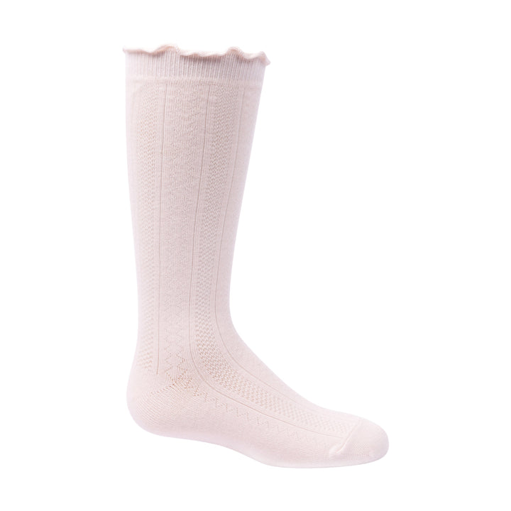 Zubii Pattern Textured Modal Knee Sock, Model 1412