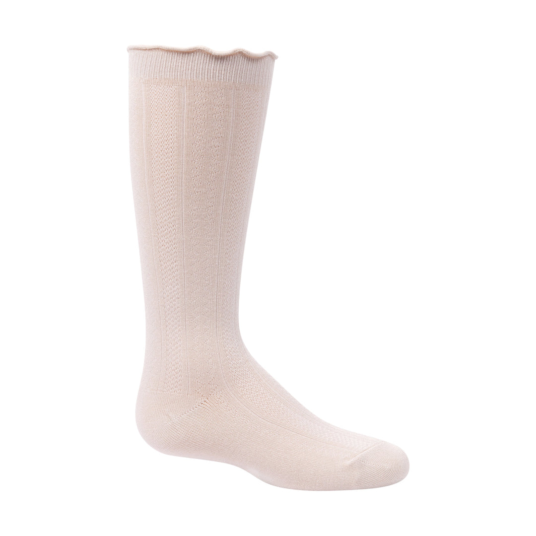 Zubii Pattern Textured Modal Knee Sock, Model 1412