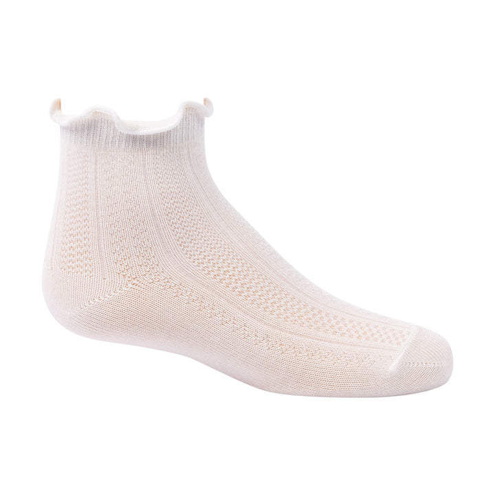 Zubii Scalloped Edge Pattern Modal Anklet, Model 1413