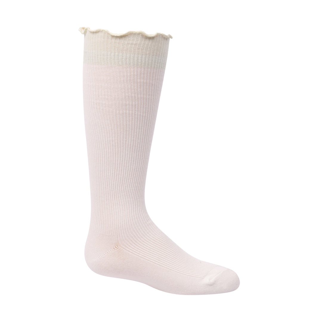 knee colored scalloped edge