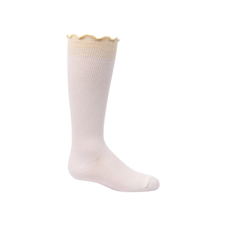 knee colored scalloped edge