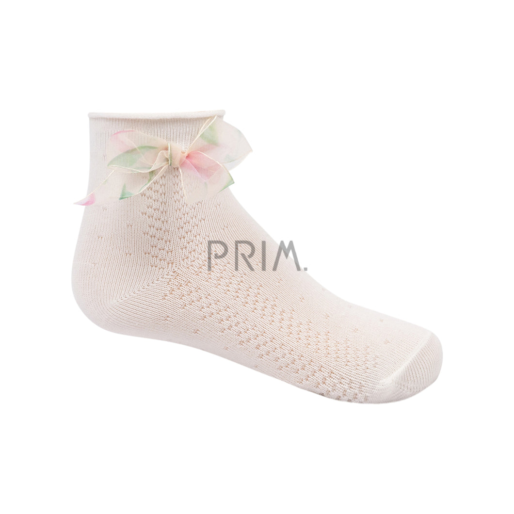 ZUBII TEXTURE WITH FLORAL BOW ANKLET