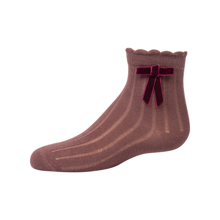 anklet modal classic velvet bow