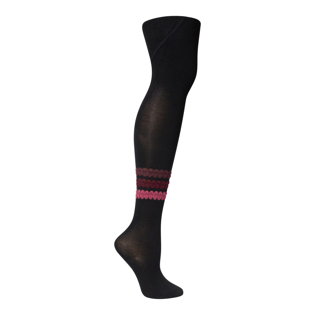 tights cotton multi color bubble stripe