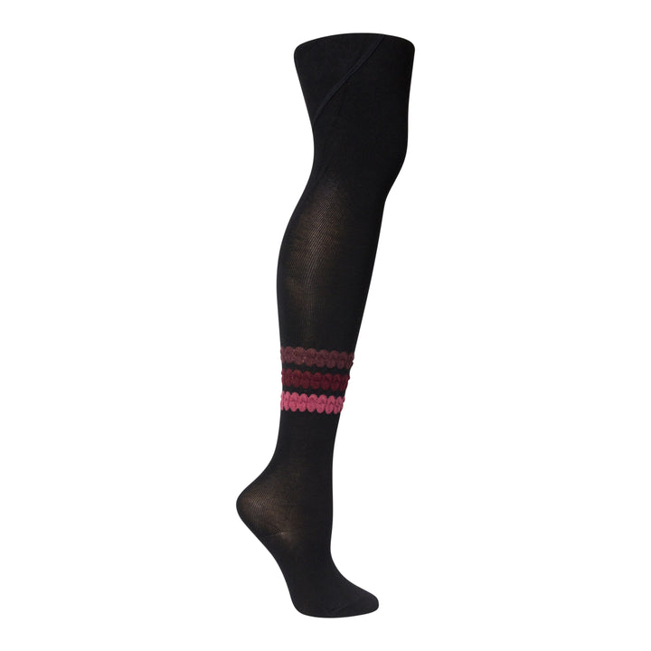 tights cotton multi color bubble stripe