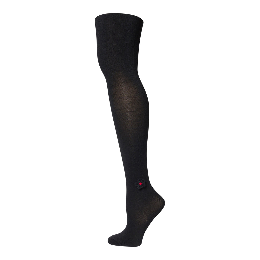 tights cotton modal wool flower