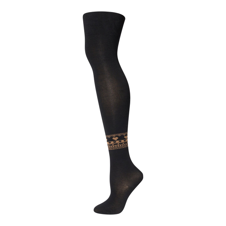 tights cotton vintage heart trim