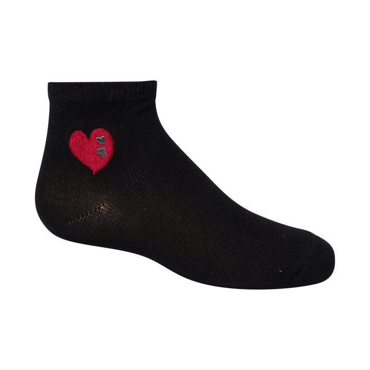 anklet embroidered double heart