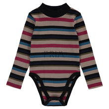 Load image into Gallery viewer, STRIPED MOCK NECK ONESIE
