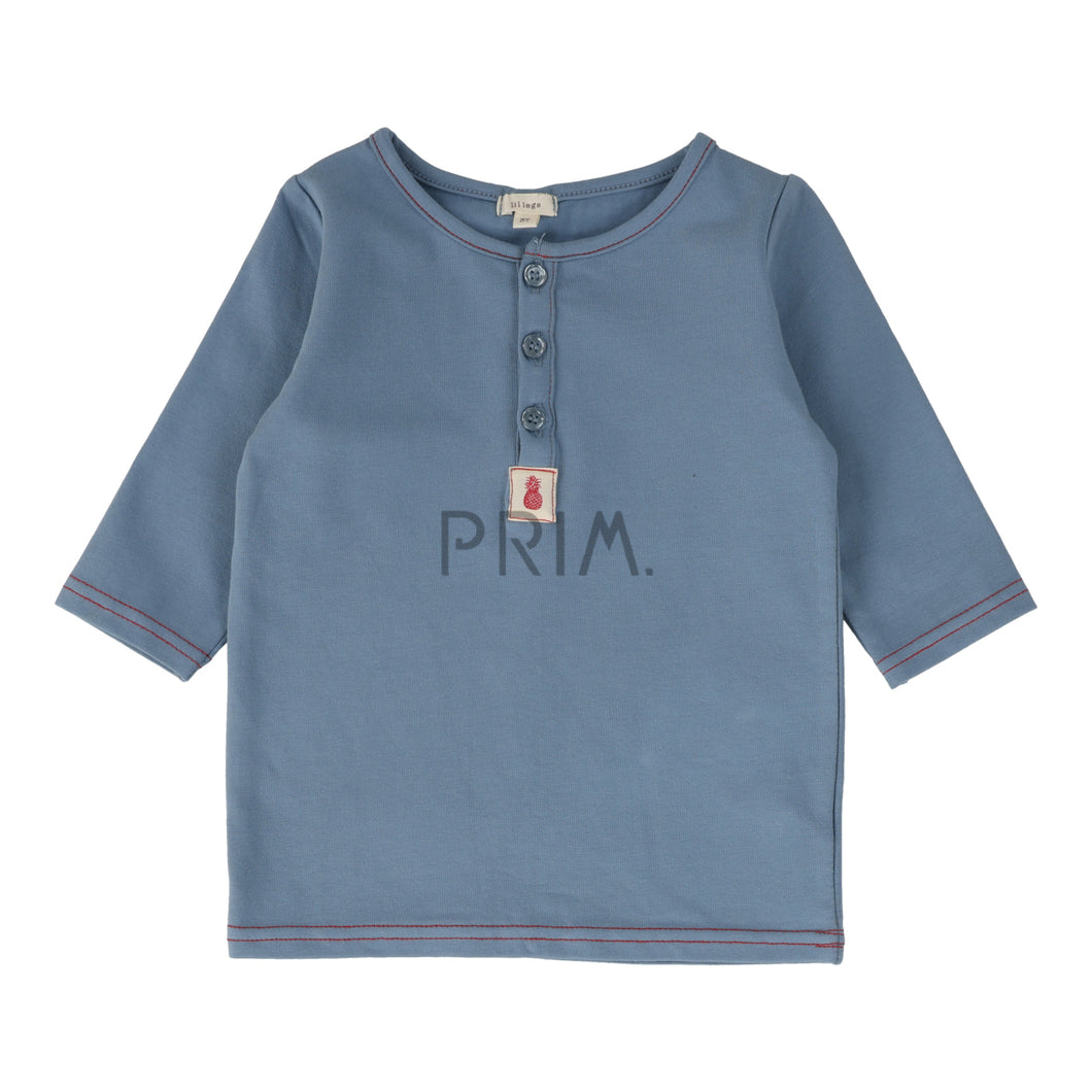 LIL LEGS GIRLS HENLEY TEE 3/4 SLEEVE