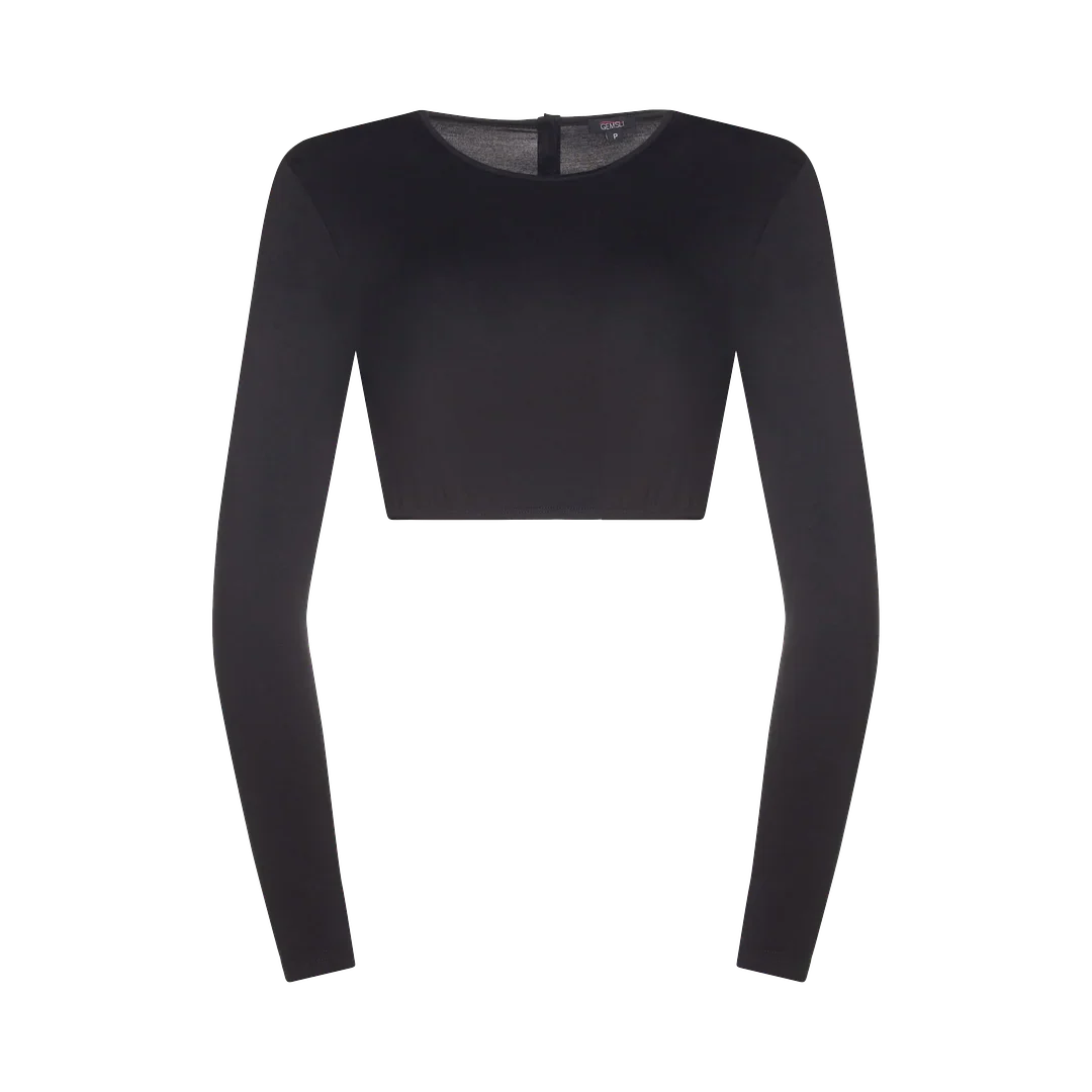 shell long sleeve crop organic cotton