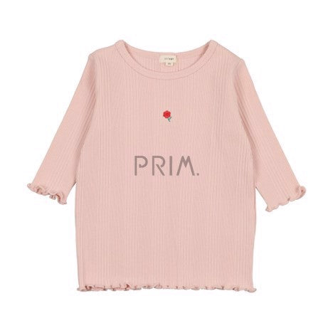 LIL LEGS MULTI RIBBED THREE QUARTER SLLEVE TEE