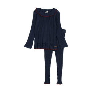 LIL LEGS RUFFLE COLLAR RIBBED SET