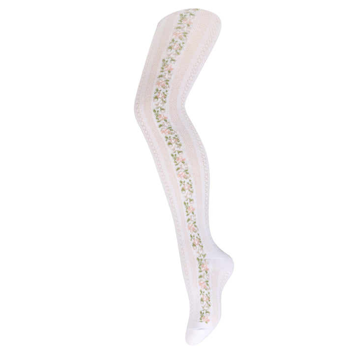 Zubii tights texture side flower insert