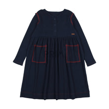 Load image into Gallery viewer, LIL LEGS RIBBED PLACKET DRESS
