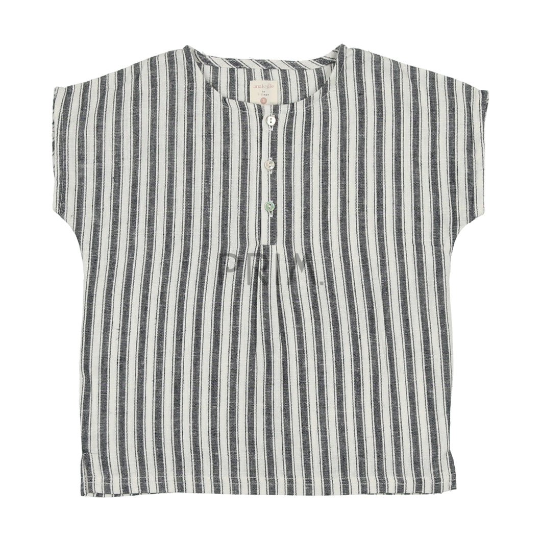 ANALOGIE PLEATED BUTTON SHIRT