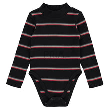 Load image into Gallery viewer, STRIPED MOCK NECK ONESIE
