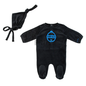 MISS MINI LOGO FACE ROMPER BLUE